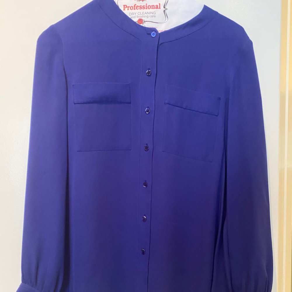 Royal Blue Theory Blouse
